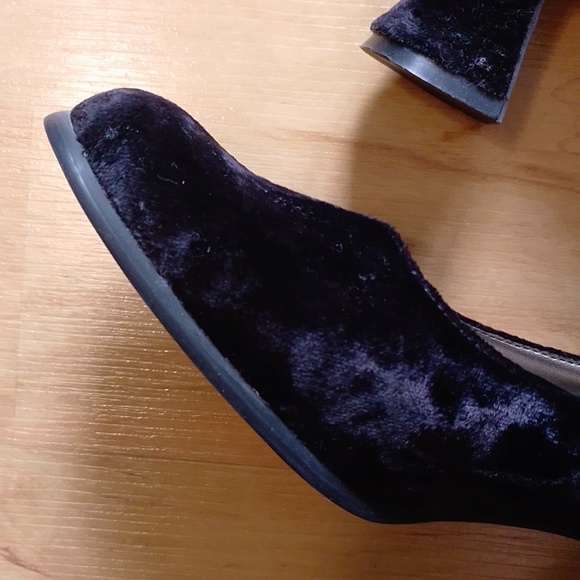 Rampage Suede Velour Black Wedge Heels Shoes 7 M - Picture 7 of 16